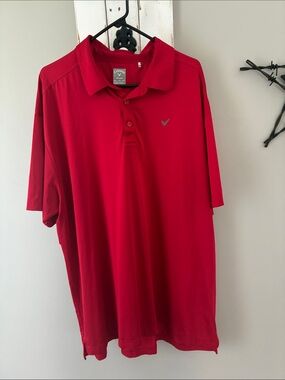 Men’s red Callaway golf shirt